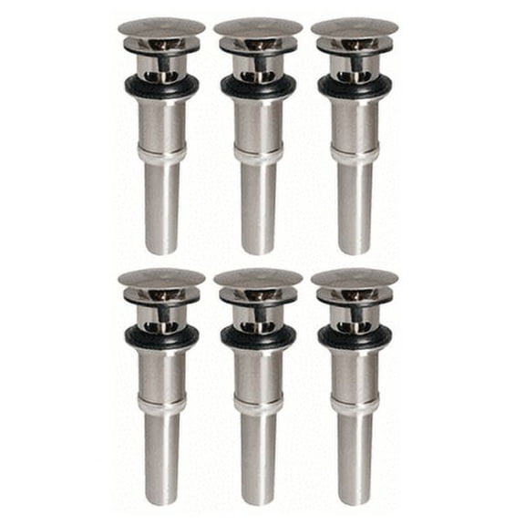 Keeney K820-74BN Open Grid Bathroom Sink Drain without Overflow, Brushed Nickel 6 Pack