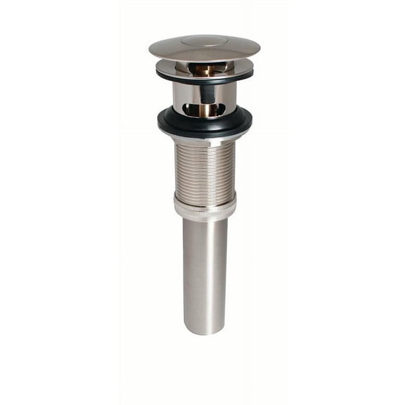Keeney K820-75BN Push Button Sink Bathroom Drain With Overflow, Brushed Nickel