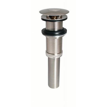 Keeney K820-76BN Push Button Bathroom Sink Drain Without Overflow, Brushed Nickel