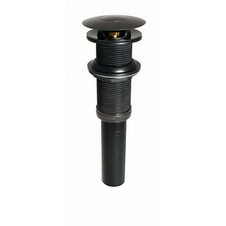 Keeney K82076BRZ Push Button Bathroom Sink Drain Without Overflow, Bronze
