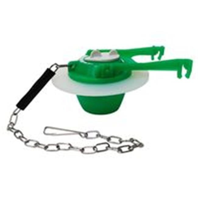 Green Chloramine-Resistant Plastic Flapper with Chain Guard