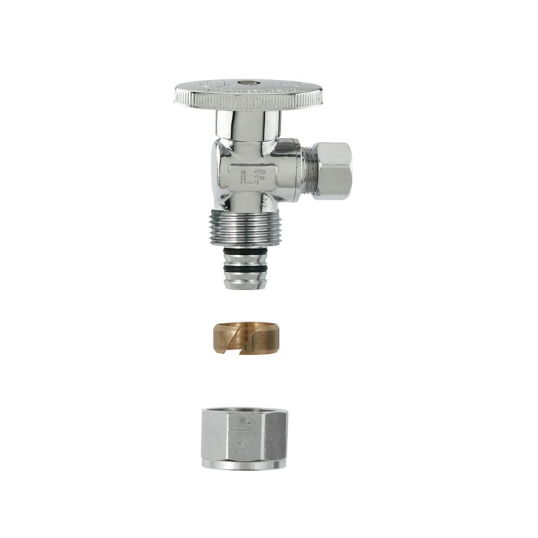 Keeney PP2886EZ Quarter Turn No Crimp PEX Angle Valve, 1/2