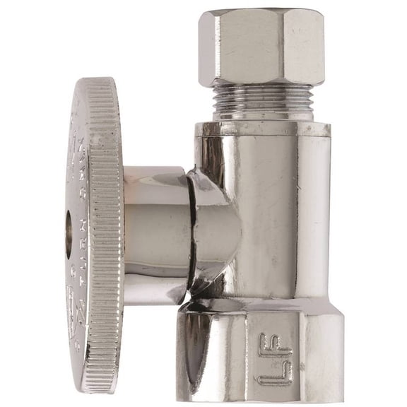 Keeney PP53PCLF Lead-Free Brass Quarter Turn Straight Valve, 1/2-in FIP x 3/8-in OD