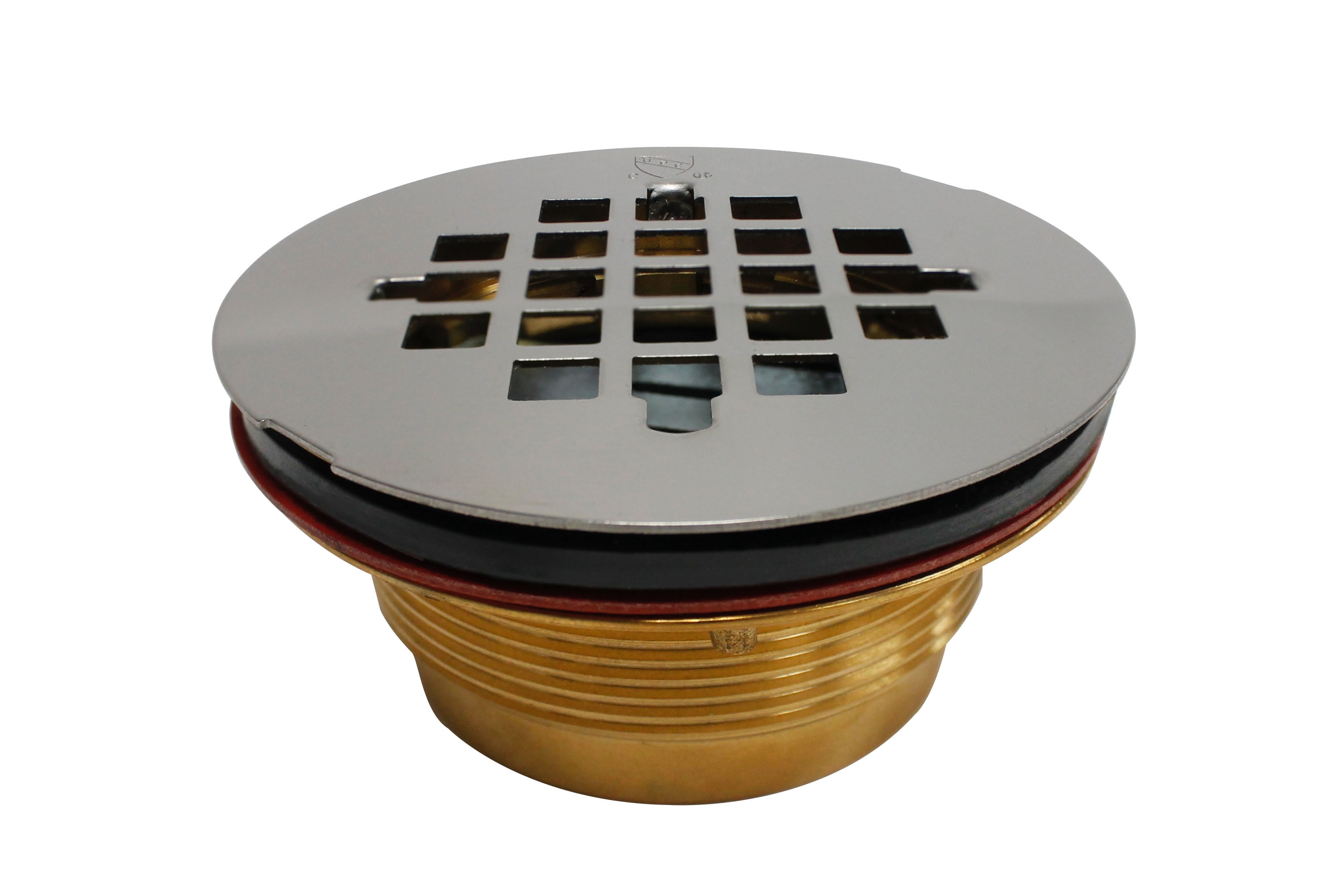 Keeney SD8BRASSNC No Caulk Brass Shower Drain for 2 in. ABS or PVC