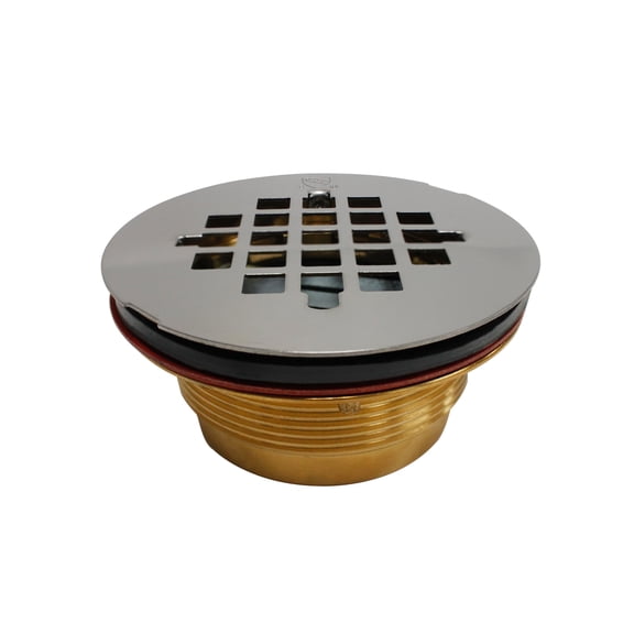 Keeney SD8BRASSNC No Caulk Brass Shower Drain for 2 in. ABS or PVC