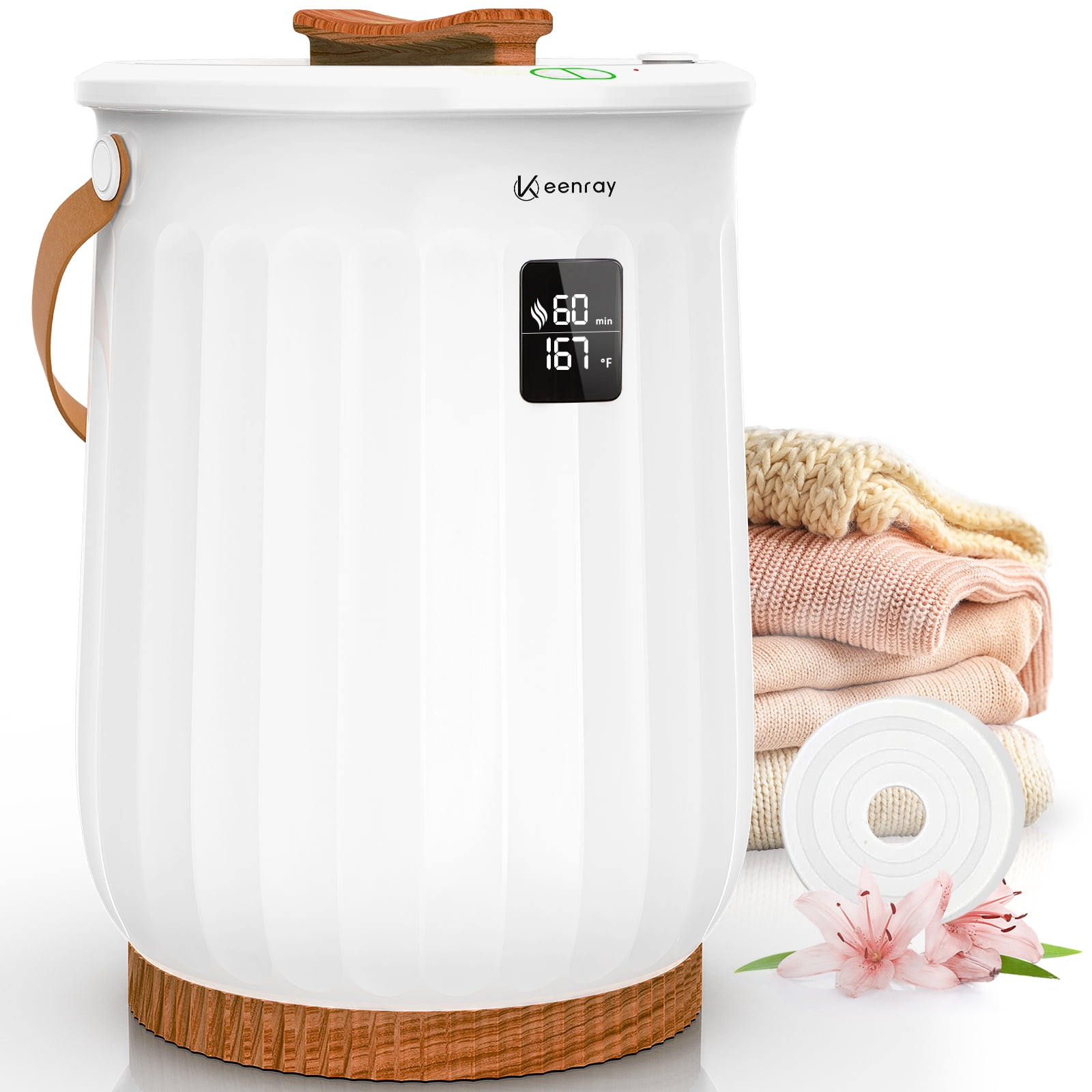 Keenray Bucket Towel Warmers, Luxury Hot Towel Warmer with LED Display