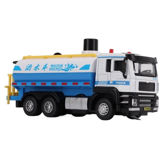 Keenso 1/50 Water Tanker Model Alloy Pull Back Water Spray Sprinkler Truck Toy For Boys Girls Gifts,Water Tanker Model