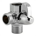 thumbnail image 1 of Keenso G1/2" 3-Way Brass Chrome T Shape Adapter Water Diverter, 1 of 9