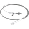 Keenso Th350 Kickdown Cable, Silver Stainless Steel Braided Kickdown