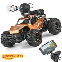 Keenstone 1:14 Scale RC Car with 5G HD 1080P FPV Camera, 2.4Ghz Remote Control Car, High Speed Electric Carrier Vehicle Monster Trucks for Kids Adults,Orange