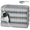 thumbnail image 1 of VECUKTY Double-sided Flannel Electric Heated Blanket Twin with 6 Heating Levels &10 Hours Auto Off, 62"x84" Machine Washable Fast Heating Blanket,Gray, 1 of 13