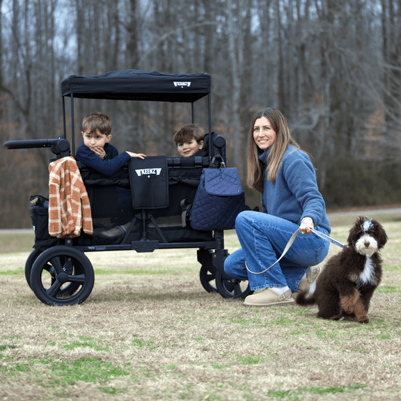 Keenz MOOV 4-Passenger Stroller Wagon – Full-Featured Comfort for Big Adventures | Black