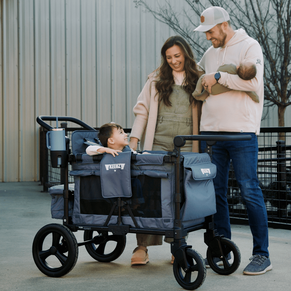 Keenz MOOV 4-Passenger Stroller Wagon – Full-Featured Comfort for Big Adventures | Blue