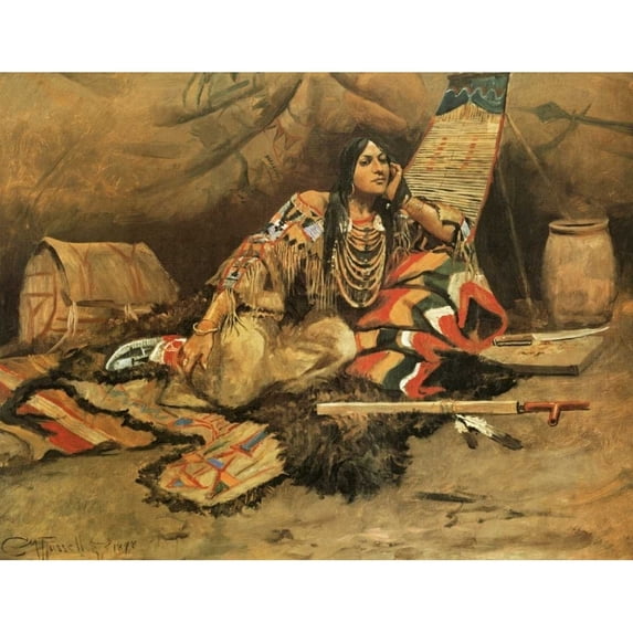 Keeoma Poster Print by Charles M. Russell