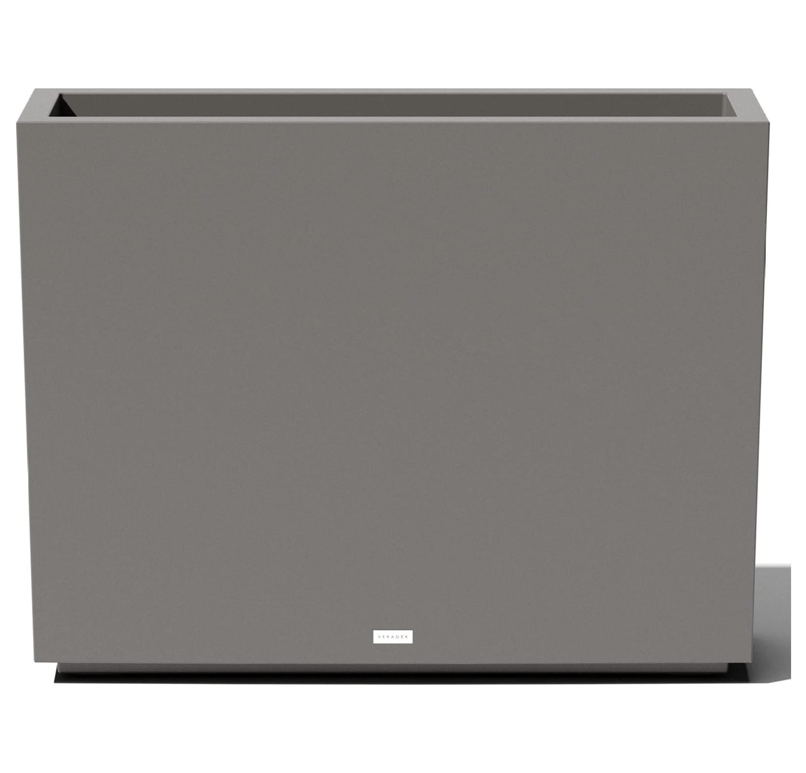 Veradek Block Series Medium 30" Gray Recycled Plastic Planter