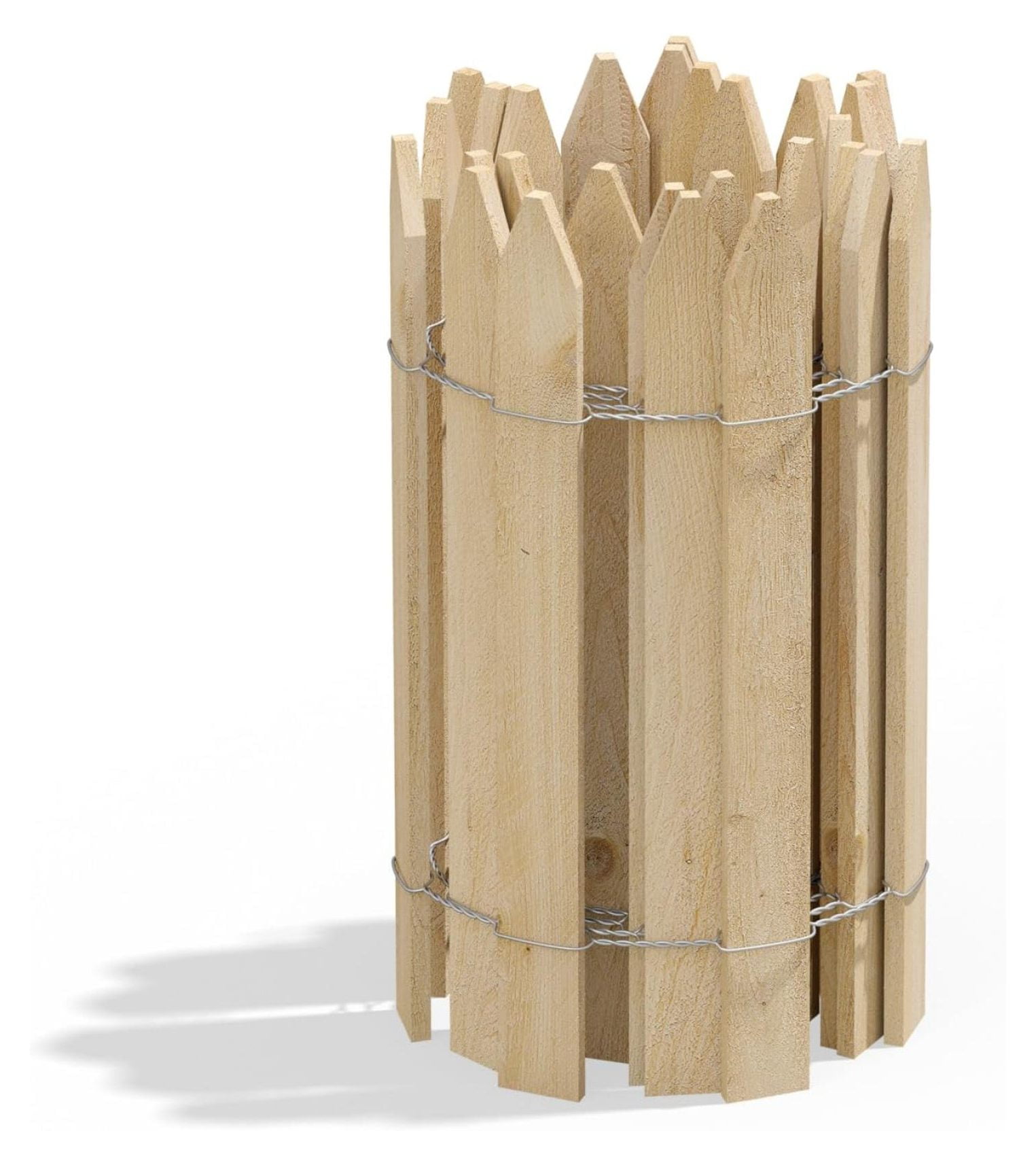 Keeomi Cedar Wood Garden Picket Fence 16" H x 8' L (6Pack, ' Total