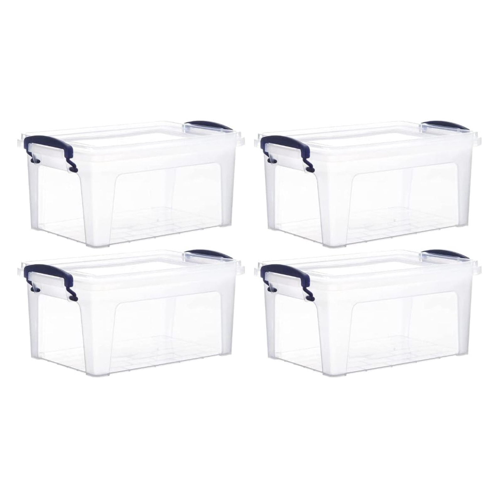 Keeomi Clear Storage Bins with Lids, Stackable Storage Box with Latches ...