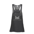 thumbnail image 1 of Keep A Pawsitive Catitude Women's Fashion Sleeveless Flowy Racerback Workout Yoga Tank Top Charcoal Grey Small, 1 of 3