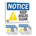 thumbnail image 1 of Keep Aisles Clear OSHA Notice Vinyl Decal Label 5 Inch x 3.5 Inch - 10 Pack, 1 of 6