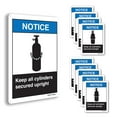 thumbnail image 1 of Keep All Cylinders Secured Upright ANSI Notice Aluminum Sign 14 Inch x 10 Inch - 10 Pack, 1 of 8