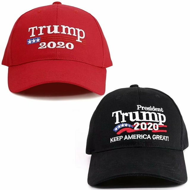 Keep America Great Hat Donald Trump Slogan Cap Adjustable Baseball Hat Trump 2020 Campaign Cap Embroidered USA Hat Red+Black