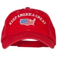 thumbnail image 1 of Keep America Great USA Flag Map Embroidered Low Profile Washed Cap - Red OSFM, 1 of 5