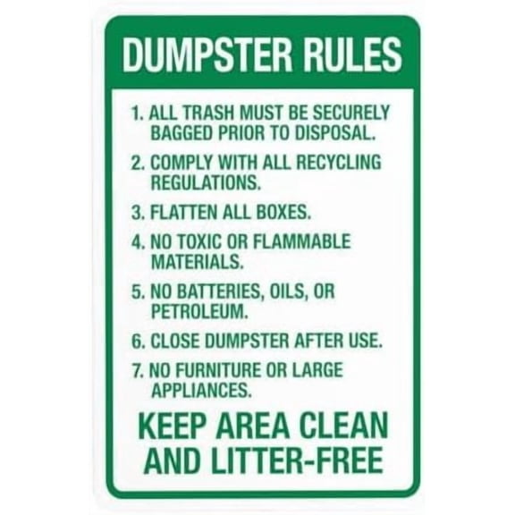 Keep Area Clean And Litter Free Warning Sign, Metal Signs for Business Home Outdoor Indoor Road Yard Garage Street Wall Caution Custom Decor 8 x 12 Inch