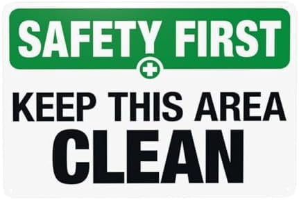Clean Warning Sign Keep This Area Clean Warning Sign, Door Metal Signs for Home Business ...