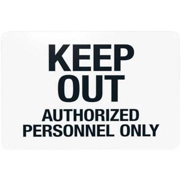 Keep Out Authorized Personnel Only Warning Signs, Do Not Enter Metal Signs for Home Business Outdoor Indoor Road Yard Garage Street Wall Caution Custom Decor 12 x 8 Inch