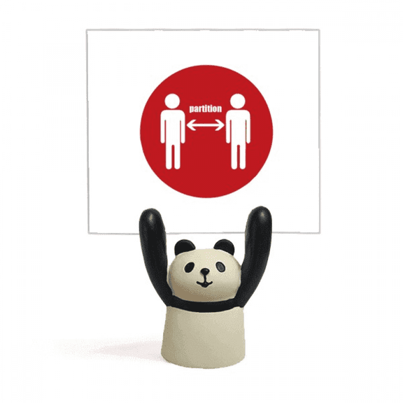 Keep Away Safe Distance Isolation Memo Holder Cartoon Animal Panda Stand Decoration