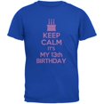 thumbnail image 1 of Keep Calm 13th Birthday Girl Royal Youth T-Shirt - Youth Medium, 1 of 1