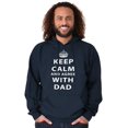 thumbnail image 1 of Keep Calm And Agree With Dad Crown Hoodie Hooded Sweatshirt Men Brisco Brands M, 1 of 6