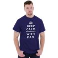 thumbnail image 1 of Keep Calm And Agree With Dad Crown Men's Big & Tall Crewneck Graphic Tee Brisco Brands 3X, 1 of 4