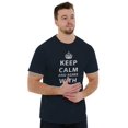 thumbnail image 1 of Keep Calm And Agree With Dad Crown Men's Graphic T Shirt Tees Brisco Brands L, 1 of 2