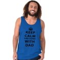 thumbnail image 1 of Keep Calm And Agree With Dad Crown Tank Top Sleeveless Tee Men Brisco Brands S, 1 of 1