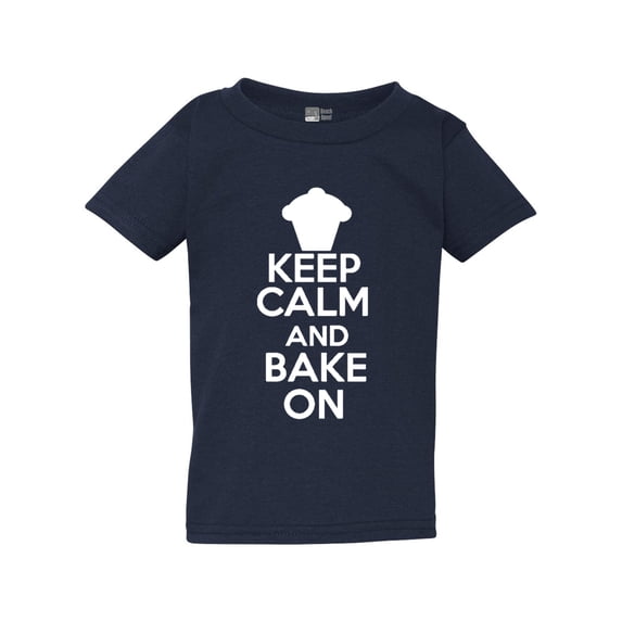 Keep Calm And Bake On Pastry Cake Sweets Toddler Kids T-Shirt Tee