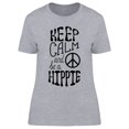 thumbnail image 1 of Keep Calm And Be A Hippie Slogan T-Shirt Women -Image by Shutterstock, Female x-Large, 1 of 2