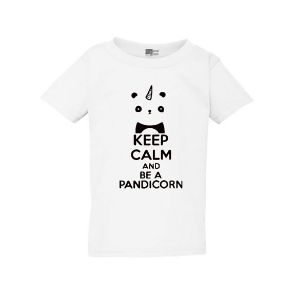 Keep Calm And Be A Pandicorn Panda Unicorn Funny Toddler Kids T-Shirt Tee
