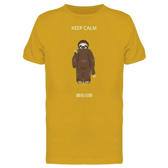 Keep Calm And Be Sloth T-Shirt Men -Image by Shutterstock, Male XX-Large