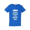 thumbnail image 1 of Keep Calm And Boat On Fishing Vessel Funny Toddler Kids T-Shirt Tee, 1 of 2