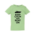thumbnail image 1 of Keep Calm And Boat On Fishing Vessel Funny Toddler Kids T-Shirt Tee, 1 of 2