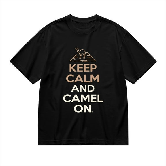 Keep Calm And Camel On, Camel Print, T Shirt for Men, Vintage Graphic Tees Men, 23806855,S