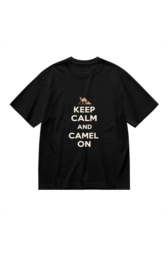 Keep Calm And Camel On, Camel Print2, T Shirt for Men, Vintage Graphic Tees Men, 23806774,S