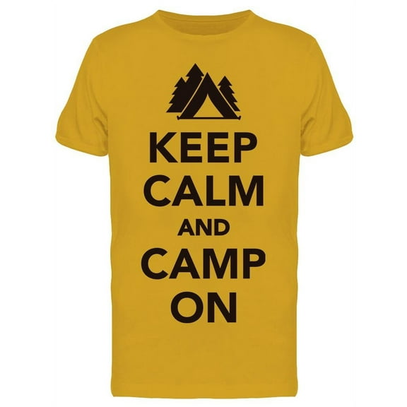 Keep Calm And Camp On T-Shirt Men -Image by Shutterstock, Male Small