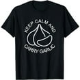 thumbnail image 1 of Keep Calm And Carry Garlic Vampire T-Shirt, 1 of 3