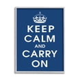 thumbnail image 1 of Keep Calm And Carry On Crown Inspirational Graphic Art Gray Framed Art Print Wall Art, 1 of 8