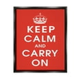 thumbnail image 1 of Keep Calm And Carry On Red Phrase Inspirational Graphic Art Jet Black Framed Art Print Wall Art, 1 of 6