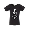thumbnail image 1 of Keep Calm And Cook On Cuisine Restaurant Funny Toddler Kids T-Shirt Tee, 1 of 2