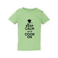thumbnail image 1 of Keep Calm And Cook On Cuisine Restaurant Funny Toddler Kids T-Shirt Tee, 1 of 2