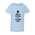thumbnail image 1 of Keep Calm And Cook On Cuisine Restaurant Funny Toddler Kids T-Shirt Tee, 1 of 2